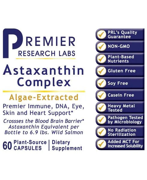 Astaxanthin Complex 60 veg Caps by Premier Research Labs