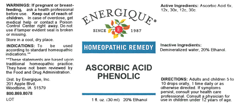 Ascorbic Acid Phenolic  1 oz by Energique