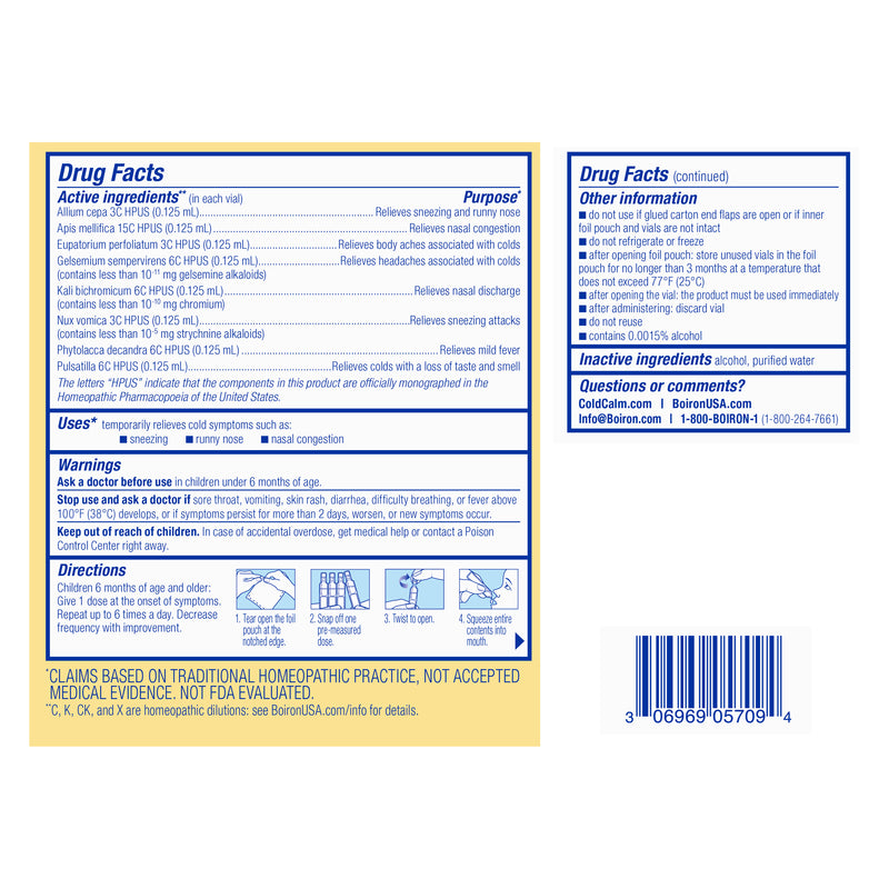 ColdCalm Baby 30 Single Liquid Doses by Boiron