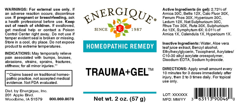 Trauma+ Gel (Pain) 2 oz by Energique