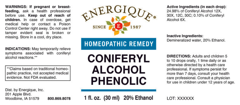 Coniferyl Alcohol Phenolic 1 oz by Energique