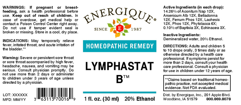 Lymphastat B 1 fl oz by Energique