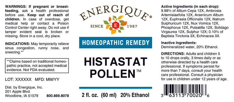 Histastat Pollen 2 oz by Energique