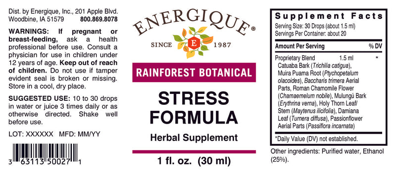 Stress Formula( RB )  1 oz by Energique