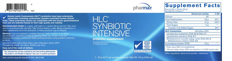 HLC Synbiotic Intensive (7 sachets) by Pharmax
