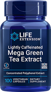 Lightly Caffeinated Mega Green Tea Extract 100 veg caps by Life Extension