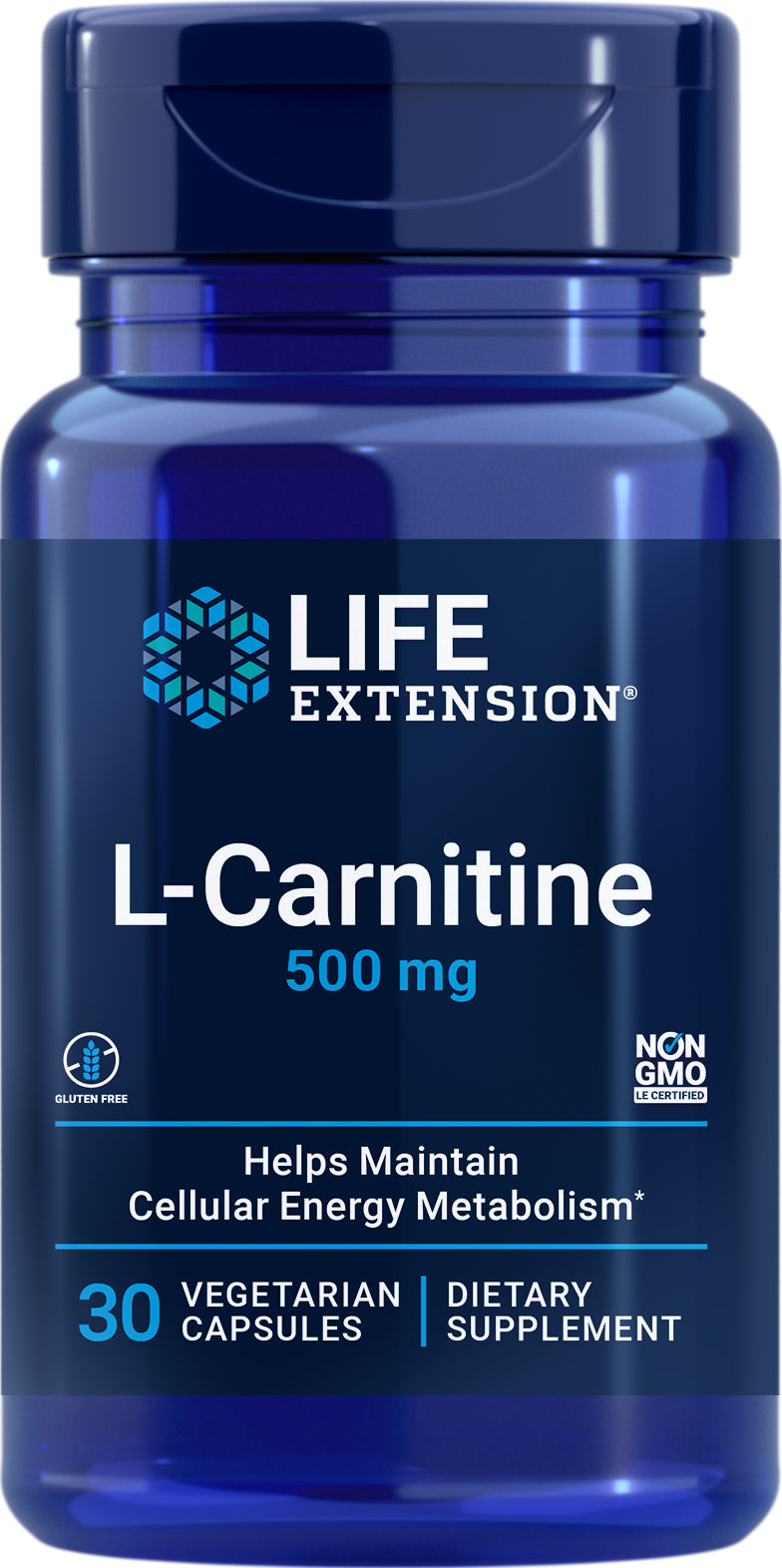 L-Carnitine 500 mg, 30 veg caps by Life Extension