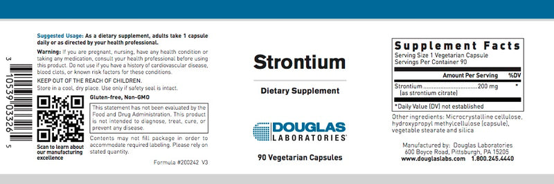 Strontium (90 V-caps) by Douglas Laboratories