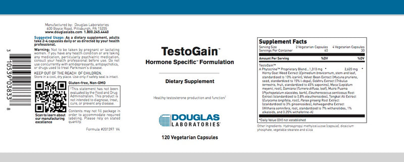 TestoGain (120 V-caps) by Douglas Laboratories