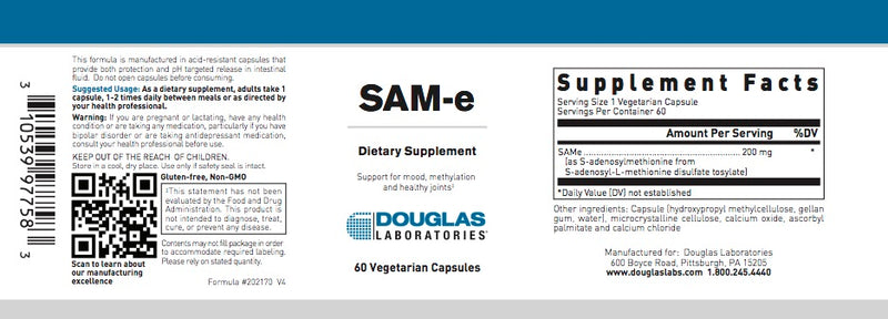 SAM-e (60 vegeterian capsules) by Douglas Laboratories