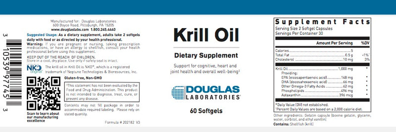 Krill Oil (60 softgels) by Douglas Laboratories