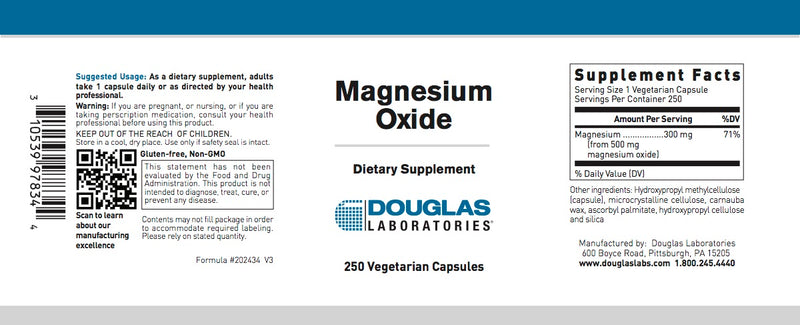 Magnesium Oxide (250 caps) by Douglas Laboratories