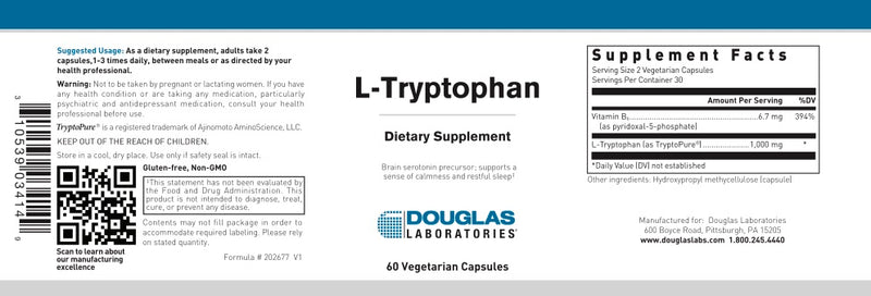 L-Tryptophan (60 V-caps) by Douglas Laboratories