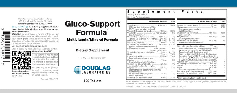 Gluco-Support Formula (120 tabs) by Douglas Laboratories