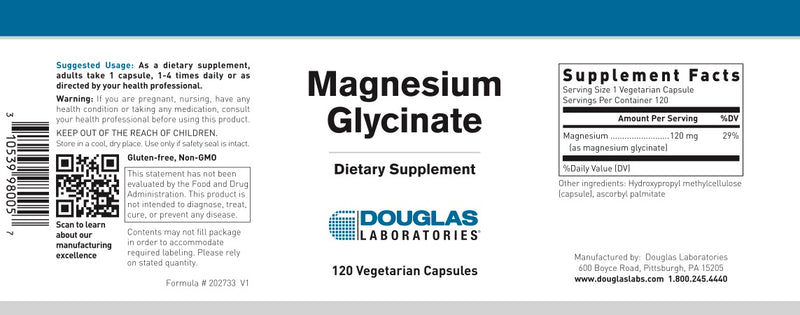 Magnesium Glycinate (120 caps) by Douglas Laboratories