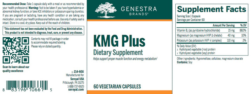 KMG Plus Hypertension Formula (60 caps) by Genestra Brands