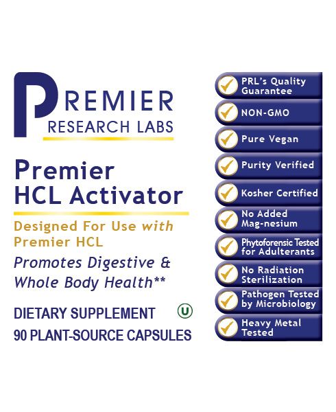 HCL Activator, Premier (90 Capsules) by Premier Research Labs