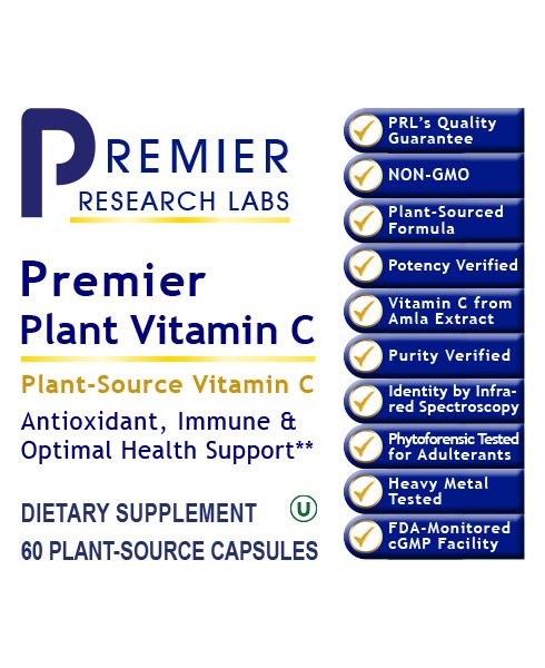 Plant, Vitamin C, Premier (60 Capsules) by Premier Research Labs
