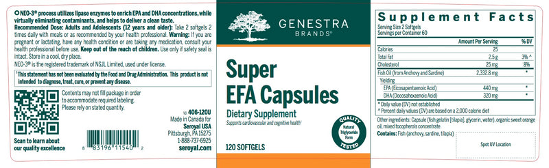 Super EFA Capsules (120 caps) by Genestra Brands