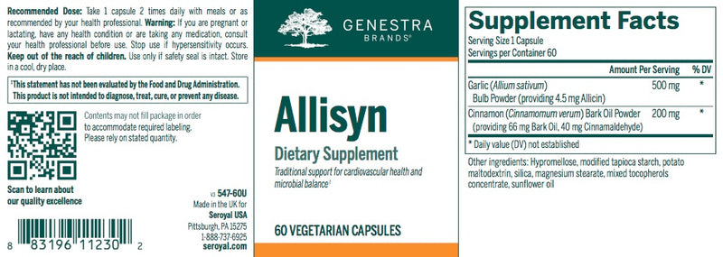 Allisyn (60 caps) by Genestra Brands
