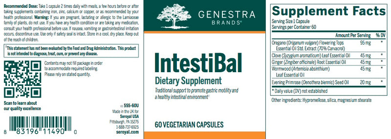 Intestibal ( Formerly Candicin) (60 Caps by Genestra Brands