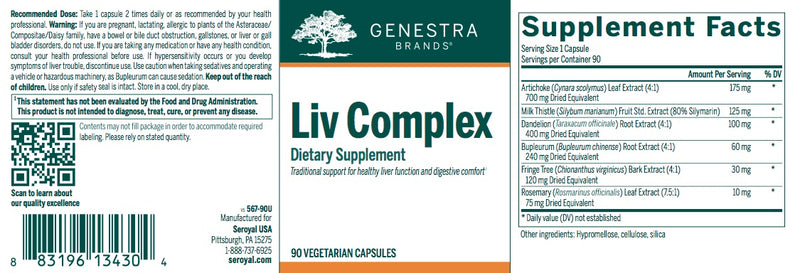 Liv Complex (90 caps) by Genestra Brands