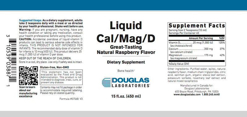 Liquid Cal/Mag/D (15 fl oz) by Douglas Laboratories