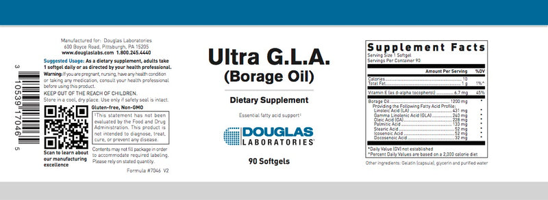 Ultra G.L.A. (Borage Oil) (90 softgel) by Douglas Laboratories