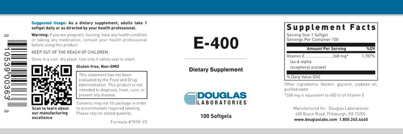 E-400 (100 softgels) by Douglas Laboratories