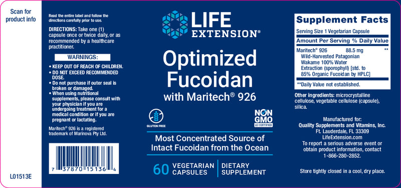 Optimized Fucoidan with Maritech® 926 60 veg caps by Life Extension