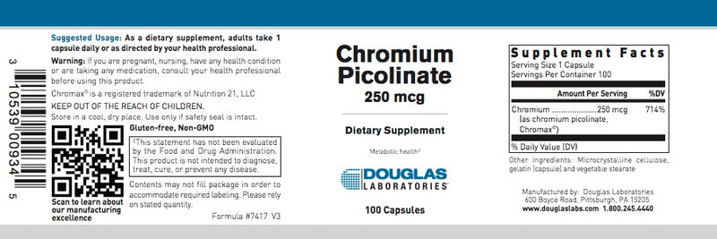 Chromium Picolinate (100 caps) by Douglas Laboratories