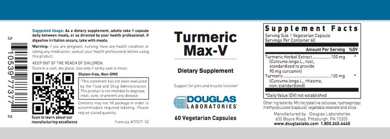Turmeric Max-V (60 V-caps) by Douglas Laboratories