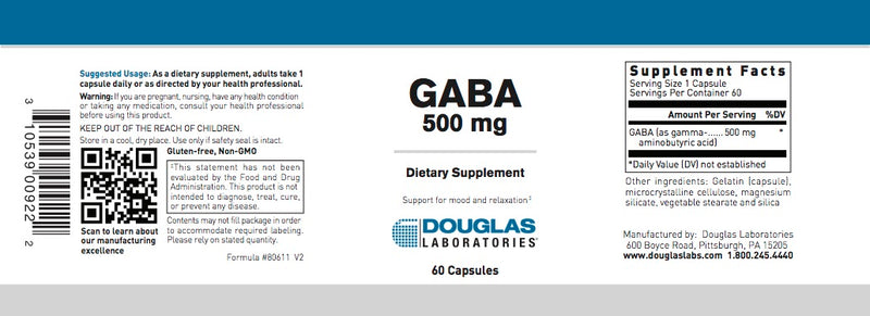 GABA (60 caps) by Douglas Laboratories