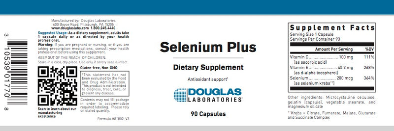 Selenium Plus (90 caps) by Douglas Laboratories