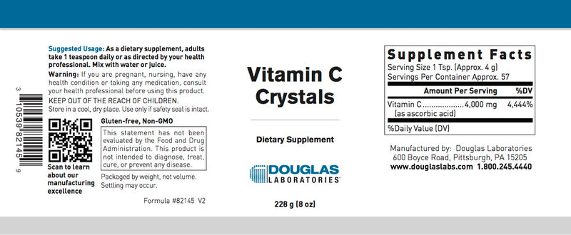 Vitamin C Crystals (8 oz) by Douglas Laboratories