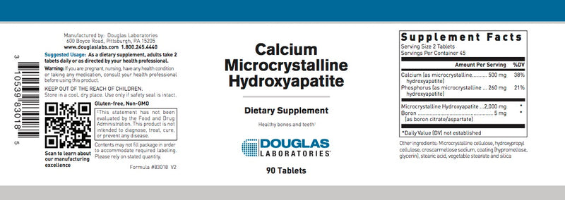 Calcium Microcrystalline Hydroxyapatite (90 tabs) by Douglas Laboratories