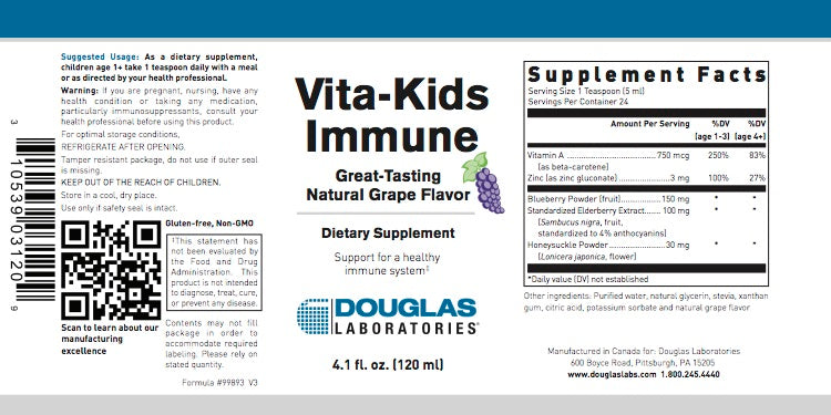 Vita-Kids Immune (4.1 fl oz) by Douglas Laboratories