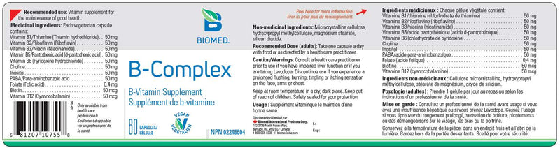 B-Complex 60 capsules by BioMed