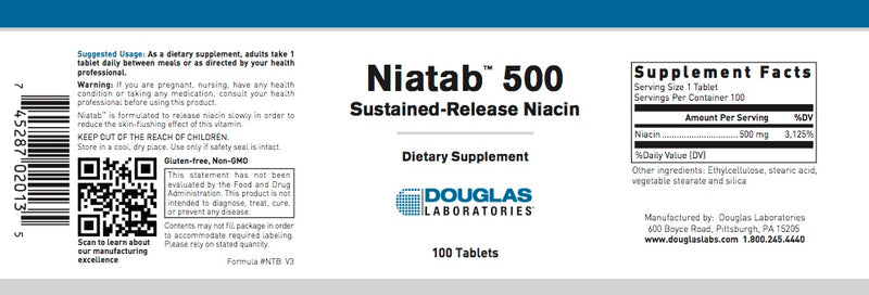 Niatab 500 (100 tabs) by Douglas Laboratories