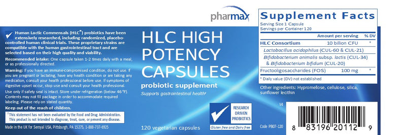 HLC High Potency (120 caps) by Pharmax