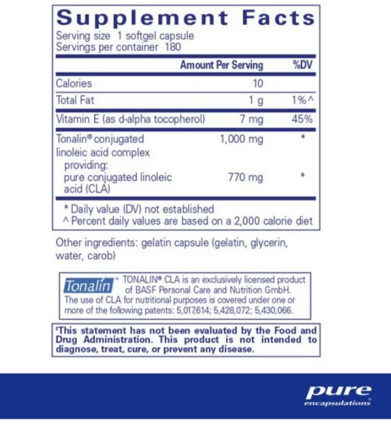 CLA (Conjugated Linoleic Acid) 1,000 mg 180&