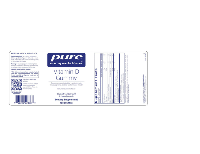 Vitamin D Gummies by Pure Encapsulations