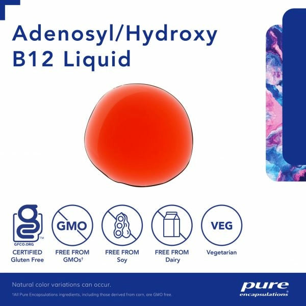 Adenosyl/Hydroxy B12 liquid 30 ml by Pure Encapsulations