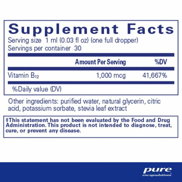 B12 liquid 30 ml by Pure Encapsulations