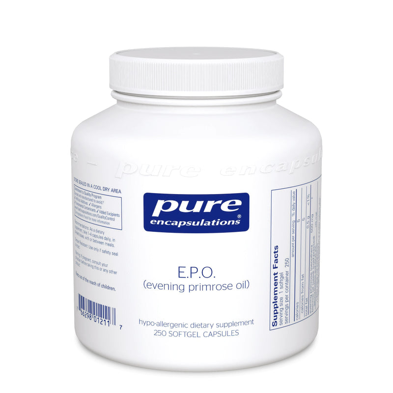 EPO - Evening Primrose Oil 500 MG 250 caps  By Pure Encapsulations