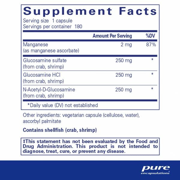 Glucosamine Complex 180 caps by Pure Encapsulations