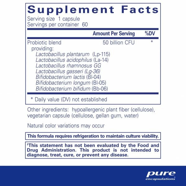 Probiotic 50B 60 caps  by Pure Encapsulations