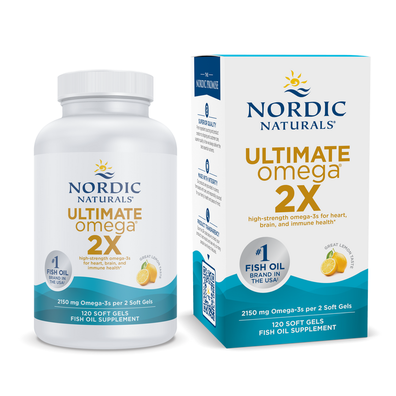 Ultimate Omega 2X, lemon softgels 120ct by Nordic Naturals