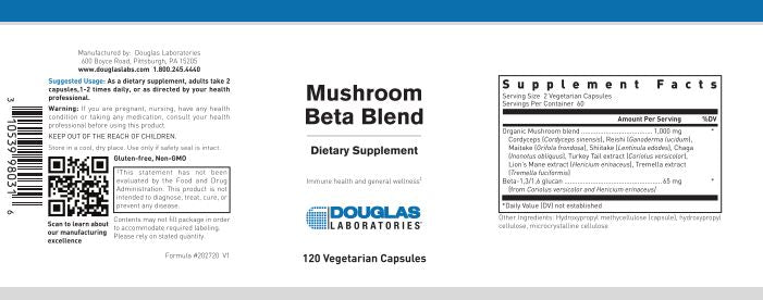 Mushroom Beta Blend 120 Caps by Douglas Laboratories