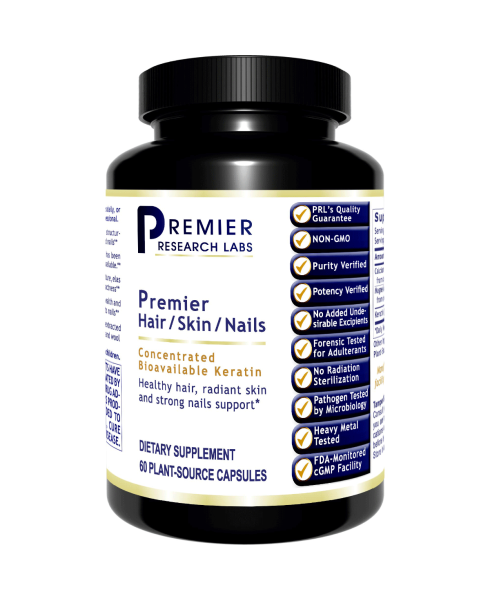 Hair Skin and Nails, Premier 60 Plant Sourced Caps by Premier Research Labs
